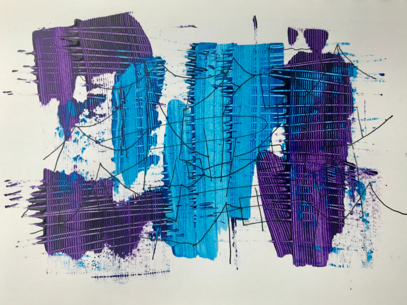 Currents | Acrylic and ink on paper | 2019