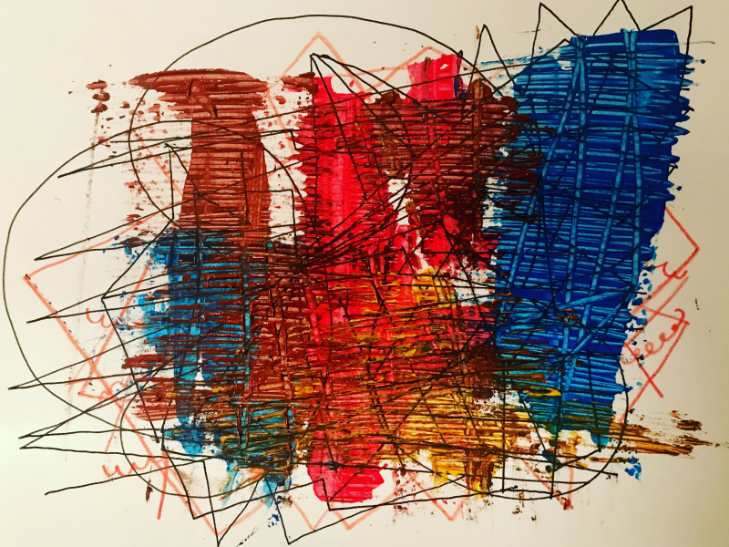 Starting point | Mixed media on paper | 14x21.6cm | 2018