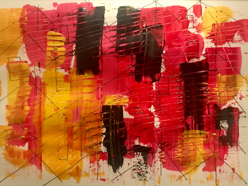 Ups and downs | Acrylic and ink on paper | 21 x 29.7 cm | 2019
