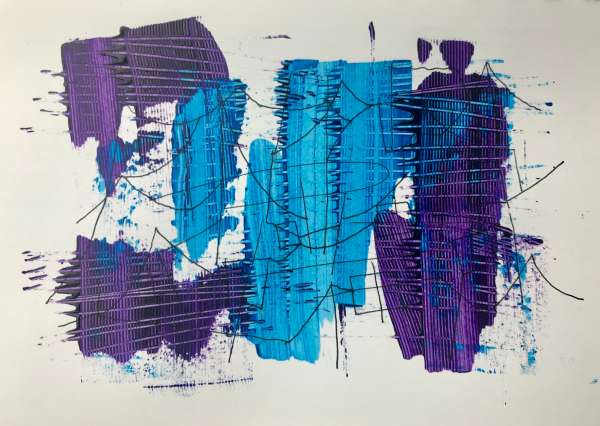 Currents | Acrylic and ink on paper | 2019