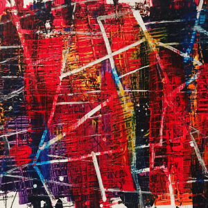 Suture | Acrylic on paper | 14x21.6cm | 2019