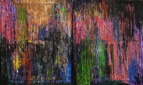 Parallel city. 2018 | Acrylic and ink on canvas | 60x100 cm